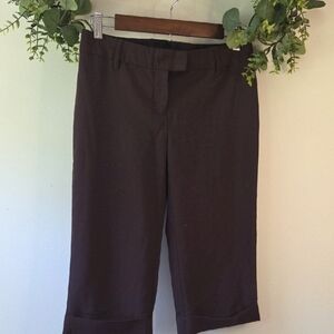 Express Chocolate Brown Editor Cropped Trousers